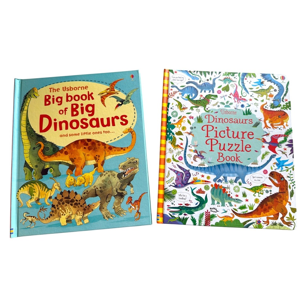 Usborne Dinosaur Book Set - Big Dinosaurs and Picture Puzzle Book (NEW)